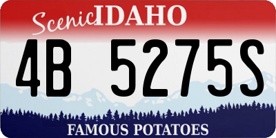 ID license plate 4B5275S