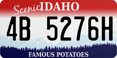 ID license plate 4B5276H