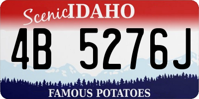 ID license plate 4B5276J
