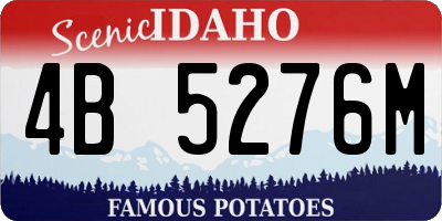 ID license plate 4B5276M