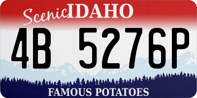 ID license plate 4B5276P