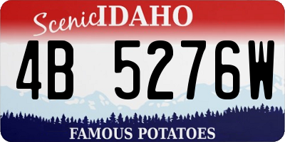 ID license plate 4B5276W