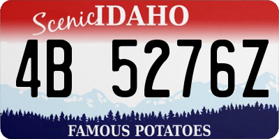 ID license plate 4B5276Z