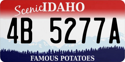 ID license plate 4B5277A