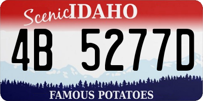 ID license plate 4B5277D