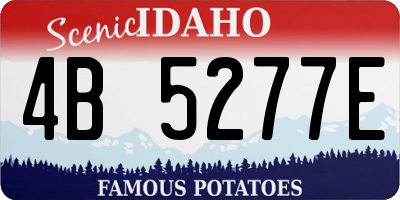 ID license plate 4B5277E