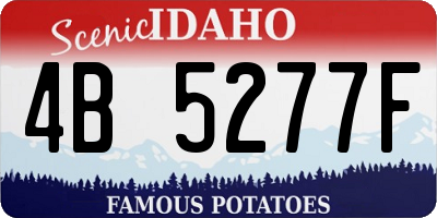 ID license plate 4B5277F
