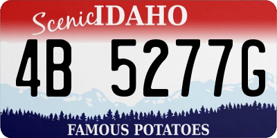 ID license plate 4B5277G