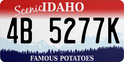 ID license plate 4B5277K