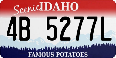 ID license plate 4B5277L