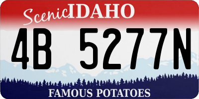 ID license plate 4B5277N