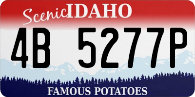 ID license plate 4B5277P