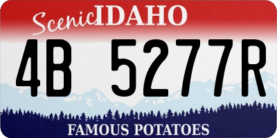 ID license plate 4B5277R