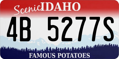 ID license plate 4B5277S