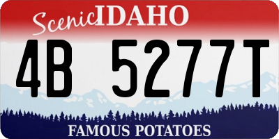 ID license plate 4B5277T