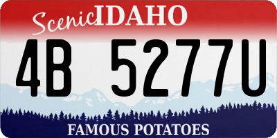 ID license plate 4B5277U