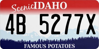 ID license plate 4B5277X