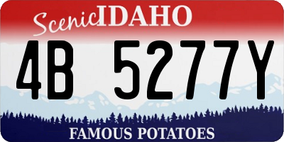 ID license plate 4B5277Y