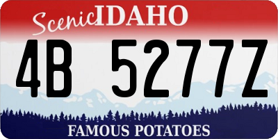 ID license plate 4B5277Z