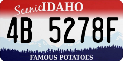 ID license plate 4B5278F
