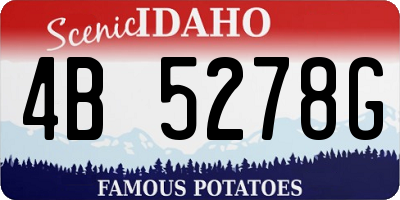 ID license plate 4B5278G