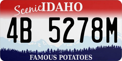 ID license plate 4B5278M