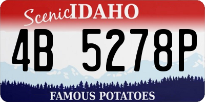 ID license plate 4B5278P
