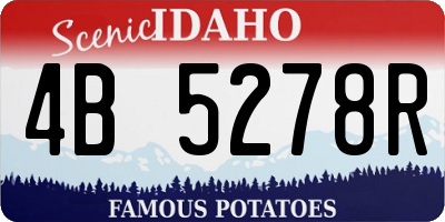 ID license plate 4B5278R
