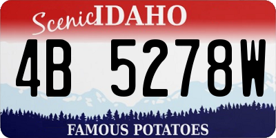 ID license plate 4B5278W