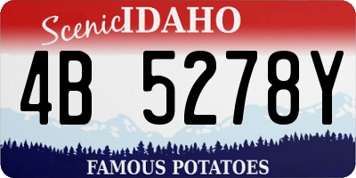ID license plate 4B5278Y