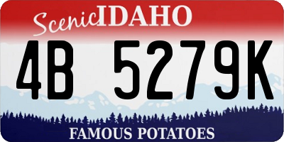 ID license plate 4B5279K
