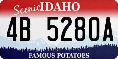 ID license plate 4B5280A