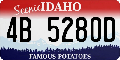 ID license plate 4B5280D