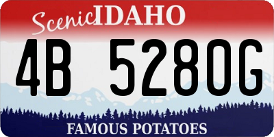 ID license plate 4B5280G