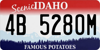 ID license plate 4B5280M