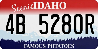 ID license plate 4B5280R