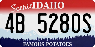 ID license plate 4B5280S