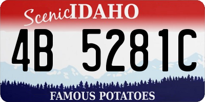 ID license plate 4B5281C