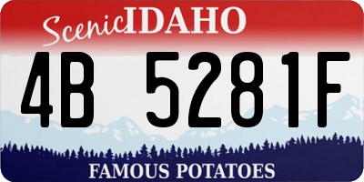 ID license plate 4B5281F