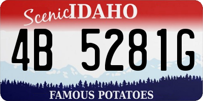ID license plate 4B5281G