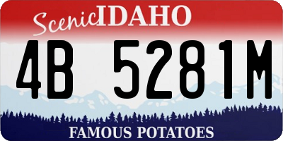 ID license plate 4B5281M