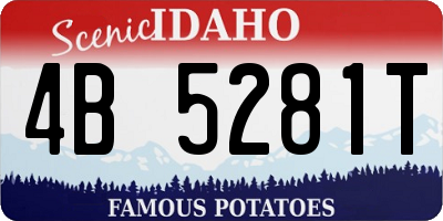 ID license plate 4B5281T