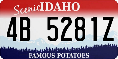 ID license plate 4B5281Z