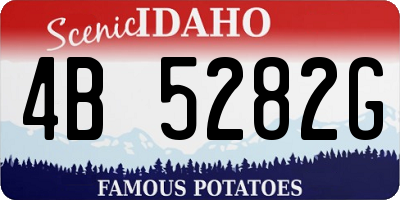 ID license plate 4B5282G