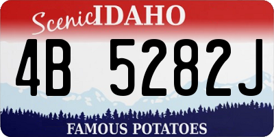 ID license plate 4B5282J