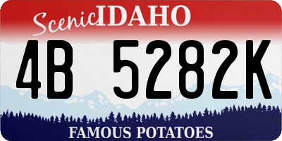 ID license plate 4B5282K