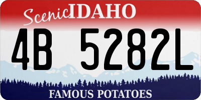 ID license plate 4B5282L