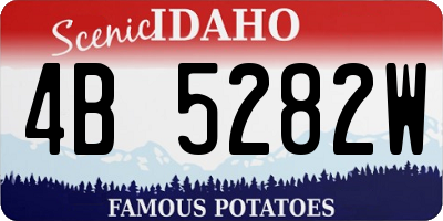 ID license plate 4B5282W