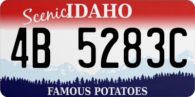 ID license plate 4B5283C