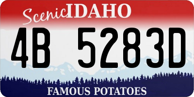 ID license plate 4B5283D